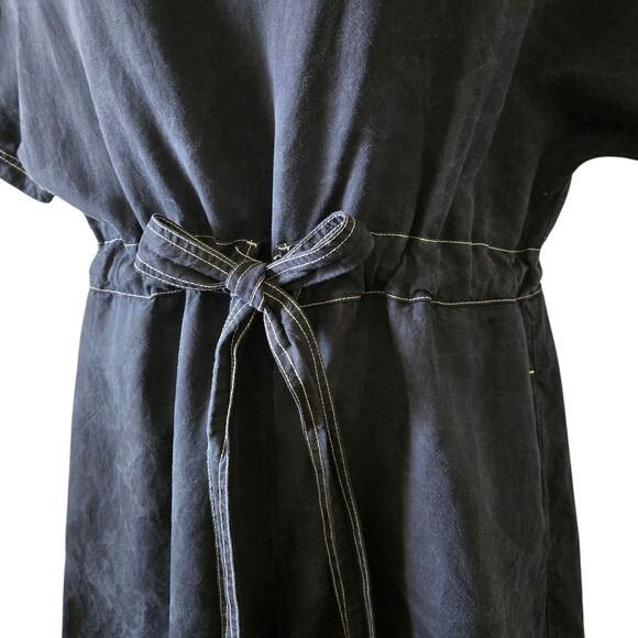 French Connection Navy Blue Romper. Linen Blend. Size 10. Oversized. Fits 12-14 - Picture 4 of 10